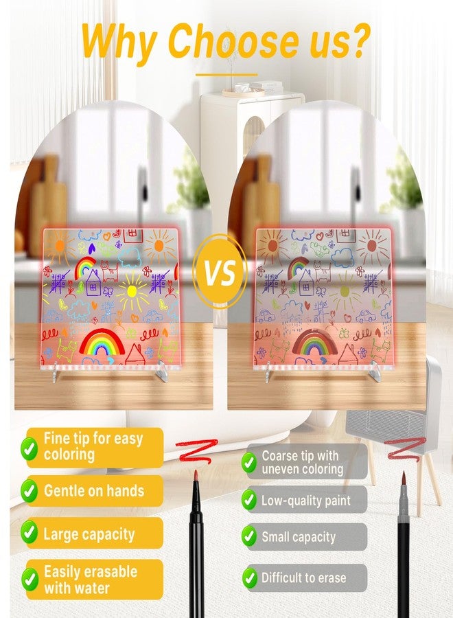 EKSPRINT 12-Color Markers for LED Note Board with Colors-Color Dry Erase Markers Compatible with Light Up Drawing Board and Led Message Boards, Good Gift for Kids/Girls/Teens - Image 3